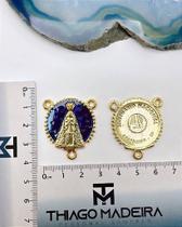 Pingente Religioso Nossa Senhora Aparecida 3 Saídas Ouro 18k - 01 Unidade