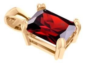 Pingente Retangular Prata 925 Dourada 18k - Granada Pingente Retangular Prata 925 Dourada 18k - Granada