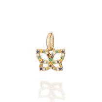 Pingente Rommanel Banhado Ouro 18K Borboleta Com Zirconias 543016 Pingente Rommanel Banhado Ouro 18K Borboleta Com Zirconias 543016
