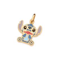 Pingente rommanel banhado ouro 3x 24k 18k e 22k infantil unissex disney stitch 542863