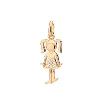 Pingente Rommanel Banhado Ouro Menina Zircônias 542919 Pingente Rommanel Banhado Ouro Menina Zircônias 542919