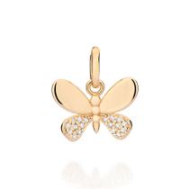 Pingente Rommanel Borboleta Com Zircônia Banhado Ouro 18k 542853 Pingente Rommanel Borboleta Com Zircônia Banhado Ouro 18k 542853