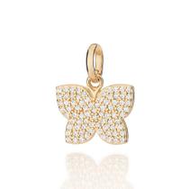 Pingente rommanel feminino banhado ouro 18k borboleta cravejada pedra zircônia 542874 Pingente rommanel feminino banhado ouro 18k borboleta cravejada pedra zircônia 542874