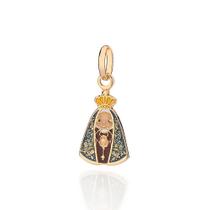Pingente rommanel feminino banhado ouro 18k religioso nossa senhora aparecida 542910 Pingente rommanel feminino banhado ouro 18k religioso nossa senhora aparecida 542910