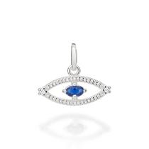 Pingente rommanel feminino prata 925 olho grego cravejado pedra zircônia azul 840144 Pingente rommanel feminino prata 925 olho grego cravejado pedra zircônia azul 840144