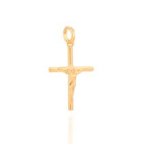 Pingente Rommanel Fol Ouro 18k Cruz Com Cristo 540002 Pingente Rommanel Fol Ouro 18k Cruz Com Cristo 540002