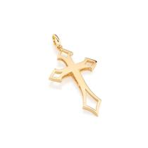 Pingente Rommanel Fol Ouro18k Pingente Cruz Vazada 541744 Pingente Rommanel Fol Ouro18k Pingente Cruz Vazada 541744