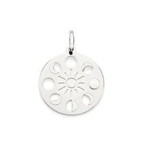 Pingente Rommanel Medalha Fases da Lua Fol. a Platina 342622
