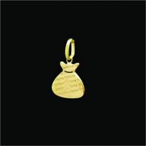 Pingente saco da fortuna/dinheiro em ouro 18k