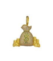 Pingente saco de dinheiro m - banhado a ouro 18k Pingente saco de dinheiro m - banhado a ouro 18k