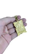 Pingente salve jorge - são jorge banhado a ouro 18k