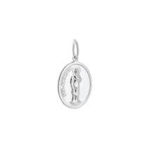 Pingente Santa Apolônia Oval Modelo 02 Prata 925 Kl Pingente Santa Apolônia Oval Modelo 02 Prata 925 Kl