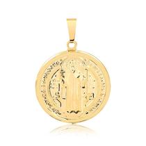 Pingente São Bento Extra Grande 3cm Altura Folheado A Ouro Pingente São Bento Extra Grande 3cm Altura Folheado A Ouro