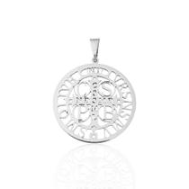 Pingente São Bento Prateado Aço Cirúrgico Hipoalérgico Pingente São Bento Prateado Aço Cirúrgico Hipoalérgico