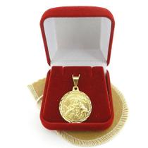 Pingente São Jorge 18mm Folheado Ouro 18k Pi112