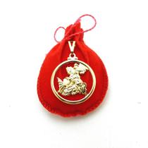 Pingente São Jorge 3cm Folheado Ouro 18K Pi107 Pingente São Jorge 3cm Folheado Ouro 18K Pi107