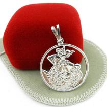 Pingente São Jorge 3cm Folheado Prata Pi129 Pingente São Jorge 3cm Folheado Prata Pi129