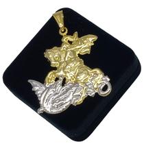 Pingente São Jorge Banho De Ouro 18k 4731