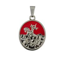 Pingente São Jorge Guerreiro 2,5 cm Metal Niquelado