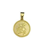 Pingente são jorge m - banhado a ouro 18k