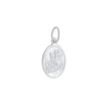 Pingente São Jorge Oval Prata 925 Kl Pingente São Jorge Oval Prata 925 Kl