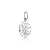 Pingente São Miguel Arcanjo Oval Prata 925 Kl