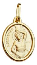 Pingente São Sebastião Oval Ouro 18k