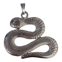 Pingente Serpente Cobra Orixás Umbanda 4,1 Cm Niquelado