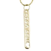 Pingente Siga seu Coração Banhado a ouro 18k