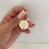 Pingente Sinto Muito, Me Perdoe, Te Amo, Sou Grato Semijoia com Frase de Gratidão Banhada a Ouro 18k Simonatto
