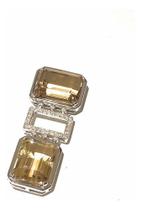 Pingente Smokey Quartzo Natural Diamantes em Ouro Branco 18k Pingente Smokey Quartzo Natural Diamantes em Ouro Branco 18k