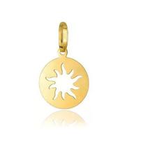 Pingente Sol Vazado Ouro 18 Kilates 1.00 Gramas 12 mm