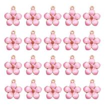 Pingente SSYHQAX Enamel Cherry Blossoms Flower x30 (rosa)