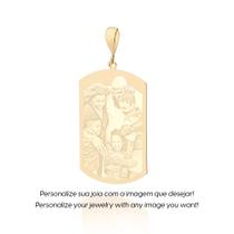 Pingente tag retangular personalizável 542888 Rommanel