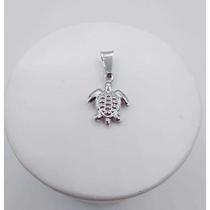 Pingente tartaruga pequena banhado a rhodium