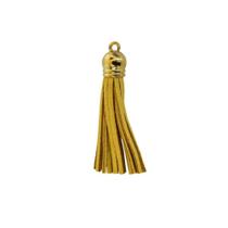 Pingente Tassel De Camurça 5 Cm Mf-47 Caqui 8 Un - Kit