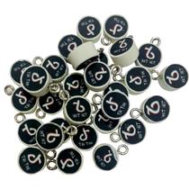 Pingente TikTok 10mm em pvc crie colar pulseiras bijuterias divertidas 20un Pingente TikTok 10mm em pvc crie colar pulseiras bijuterias divertidas 20un