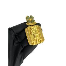 Pingente Tio 777 Trevo (G) - Banhado A Ouro 18K