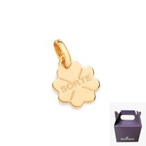Pingente Trevo 4 Folhas Rommanel Com Escrita Sorte 542650