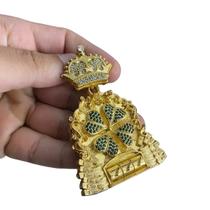 Pingente Trevo 777 Cravejado - Banhado a Ouro 18k Pingente Trevo 777 Cravejado - Banhado a Ouro 18k