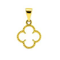 Pingente Trevo Da Sorte Banhado A Ouro 18k Branco Pingente Trevo Da Sorte Banhado A Ouro 18k Branco
