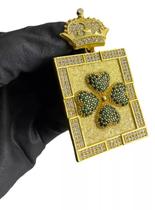 Pingente Trevo De Quatro Folhas Banhado A Ouro 18k Sorte