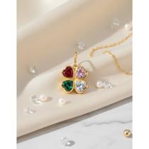 Pingente Trevo de Zircônias Em Ouro 18k