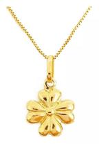 Pingente Trevo Em Ouro 18k/750 Pingente Trevo Em Ouro 18k/750