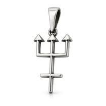 Pingente Tridente Exu, Prata 925 Pingente Tridente Exu, Prata 925