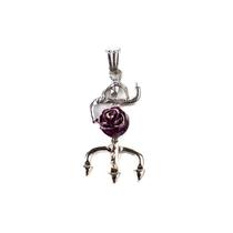 Pingente Tridente Maria Mulambo Rosa Roxa 2,9 cm Níquel Pingente Tridente Maria Mulambo Rosa Roxa 2,9 cm Níquel