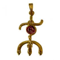 Pingente Tridente Maria Mulambo Rosa Roxa 3,7 Cm Dourado Pingente Tridente Maria Mulambo Rosa Roxa 3,7 Cm Dourado