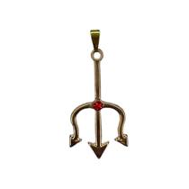 Pingente Tridente Pomba Gira Com Strass 4,1 Cm Dourado Pingente Tridente Pomba Gira Com Strass 4,1 Cm Dourado