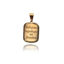 Pingente Tudo Posso Naquele Que Me Fortalece Folheado Em Ouro 18k F027 Pingente Tudo Posso Naquele Que Me Fortalece Folheado Em Ouro 18k F027