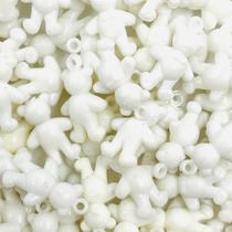 Pingente Ursinho Branco 27mm Acrílico 5un 8g - Macall
